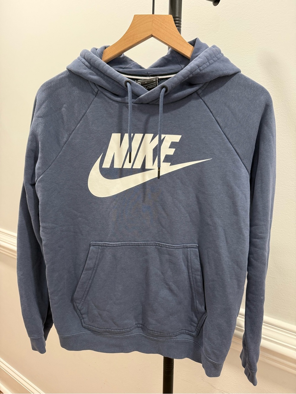 Nike Blue Pullover Hoodie with White Swoosh